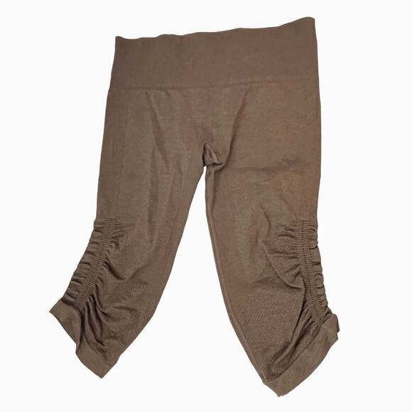 Lululemon In The Flow Crop II Heathered Bark Chocolate Size 6 - Picture 2 of 9